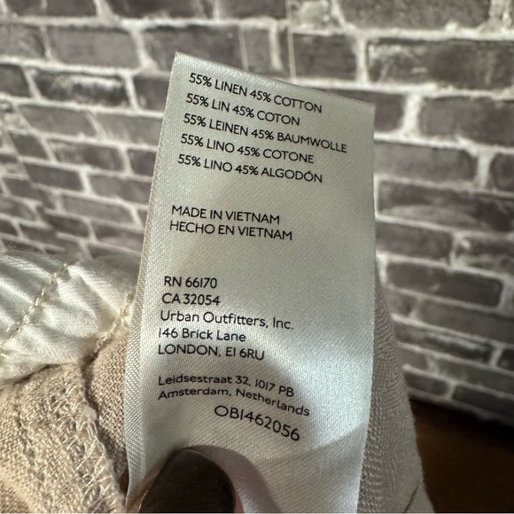 NWT Free People Feelin Good Linen Utility Pant Natural tan pants - Picture 15 of 15